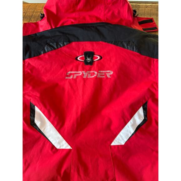 NEW Spyder Red Black X Static Insulation GORE-TEX Fabric Hooded Ski Coat Mens XL - Picture 16 of 16